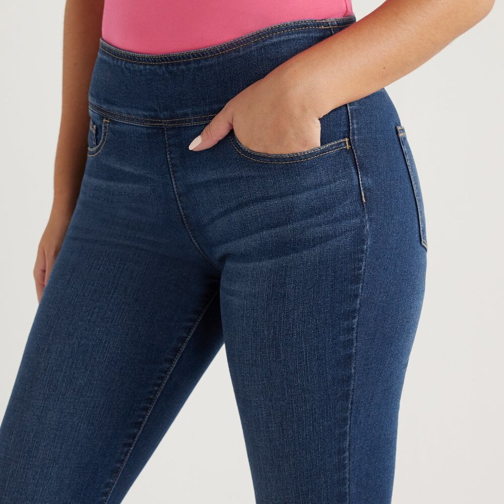 Sofia Vergara Melisa Womens Sz 4 Jeans Flare Leg Stretch Pull On Super High Rise - Picture 4 of 8